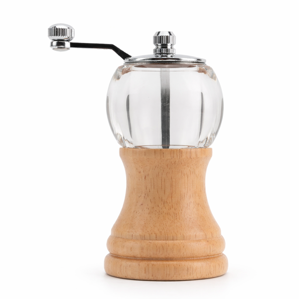 Classic Manual Salt &amp; Pepper Spice Winding Grinder Mill | Acrylic and Wood