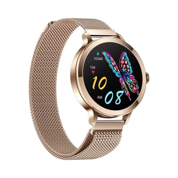 Smart Watch For Elegant Ladies Bluetooth - AMOLED Display &amp; Fitness Tracker