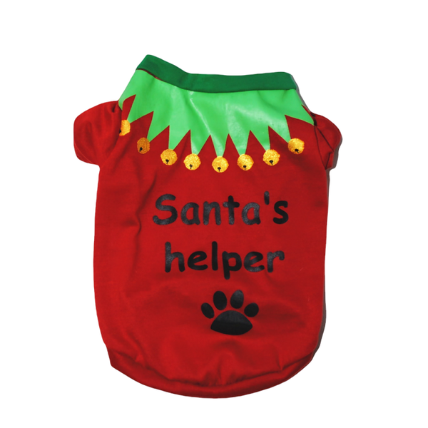 Cat and Dog Christmas Holiday Clothing T-Shirt - Black M 1Pcs