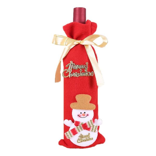 Wine Bottle Clothing Set with Cap Ornament Holiday ChristmasDecoration