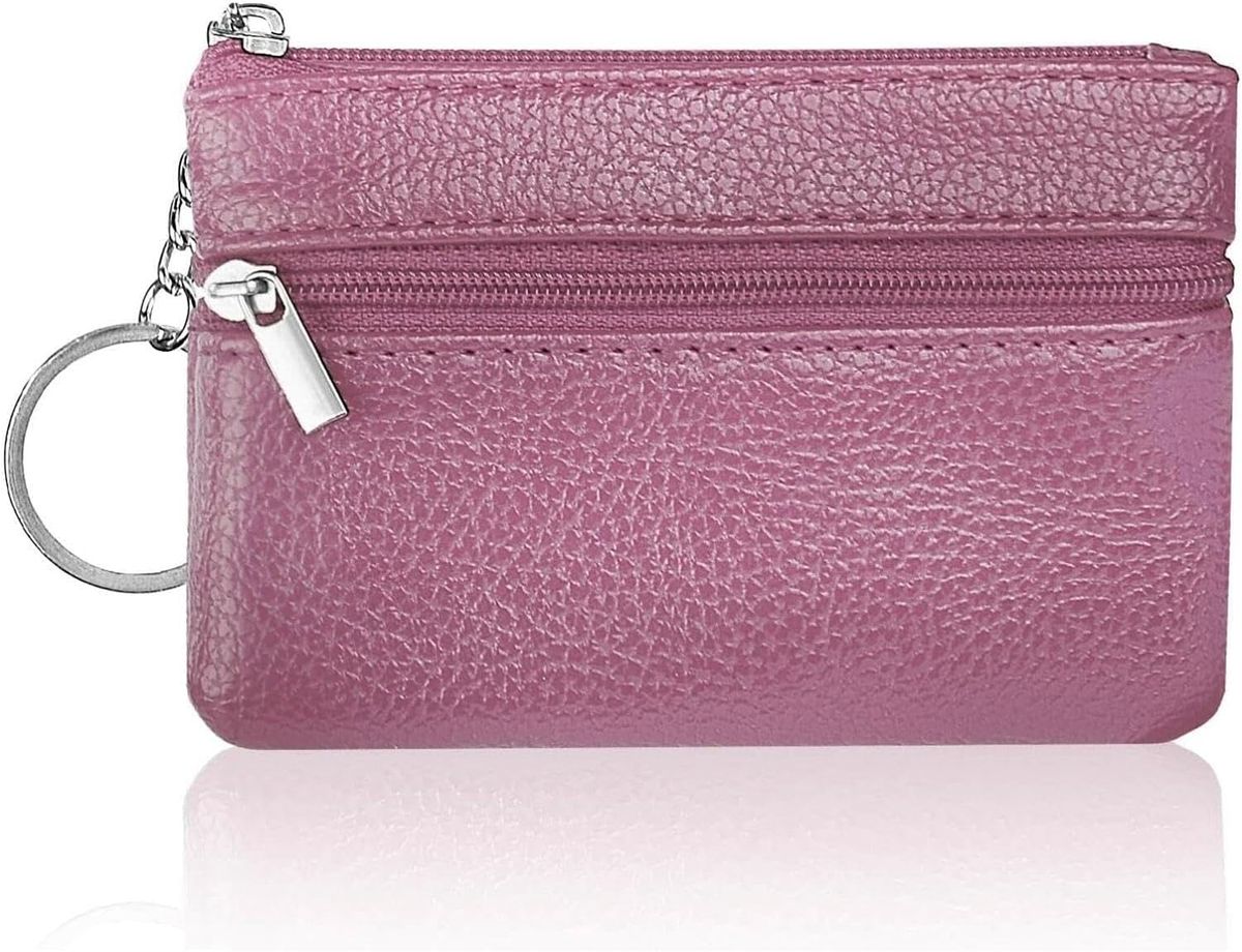 Women's Short Small Clutch Wallet Mini Coin Purse Peach