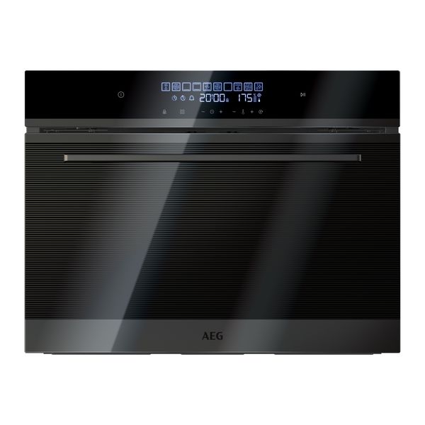 AEG 45cm Built-In Oven with Full Touch Control - Black Glass Finish