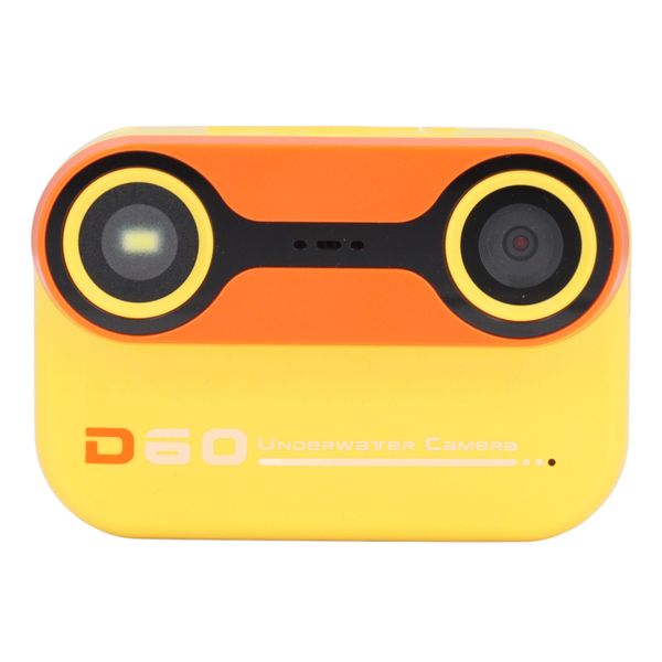 48MP Underwater Camera, 1080P, Dual Lens, 10X Zoom, AF, 3.0m, Orange