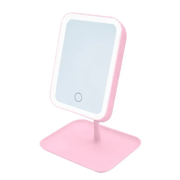 LED Lighted Makeup Mirror , Touch-Sensitive Glass