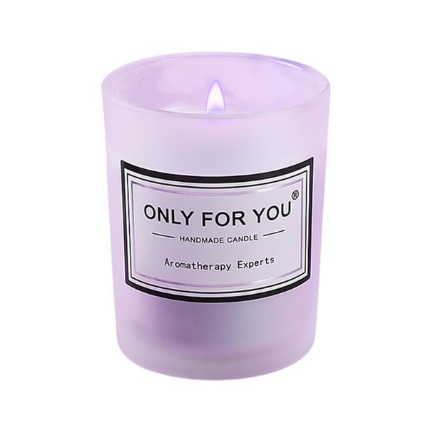 Lavender "Only For You" Handmade Aromatherapy Candle - Purple