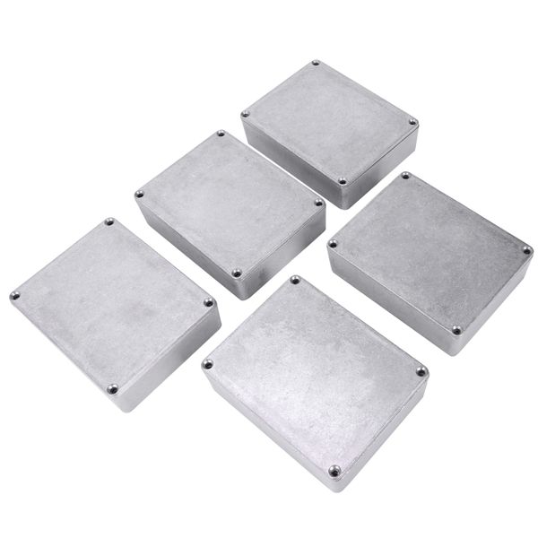 5 Pcs Guitar Effects Pedal Aluminum Stomp Box Enclosure 1590Bb