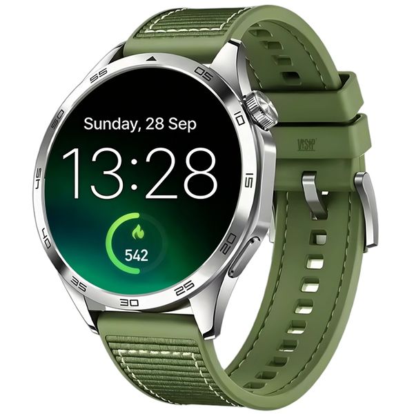 Green Smart Fitness Watch with Heart Rate Monitor, Steps &amp; Sleep Tracking