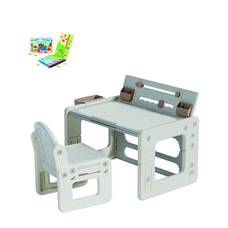 2 Sided Table And Chair Set Multifunction Adjustable Toddler Furniture Set