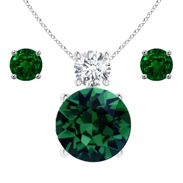 Stella Luna Amy Jewellery Set - Emerald Crystal