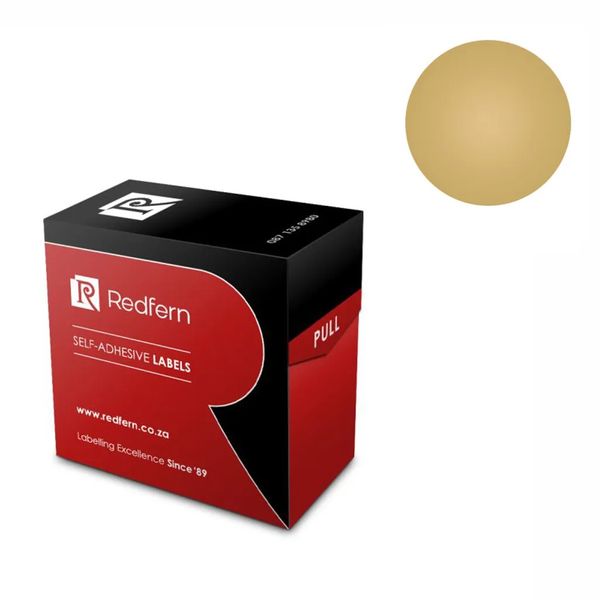 Redfern round colour coded self adhesive labels roll form x 2