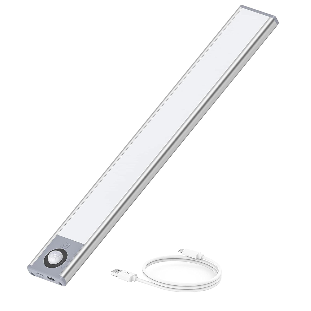 Under Cabinet Lights with Motion Sensor & 3 Colors & Rechargeable Battery