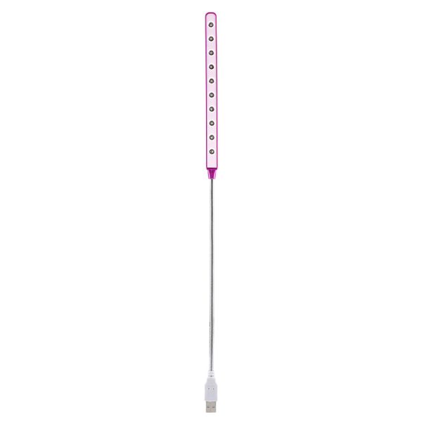 Mini 10 LED Desk Lamp Lightweight Flexible Bright USB Table Light