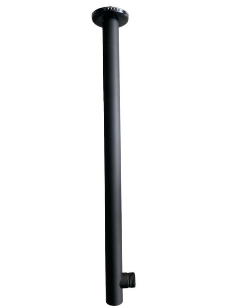 Verano Matt Black Shower Arm Round 40cm