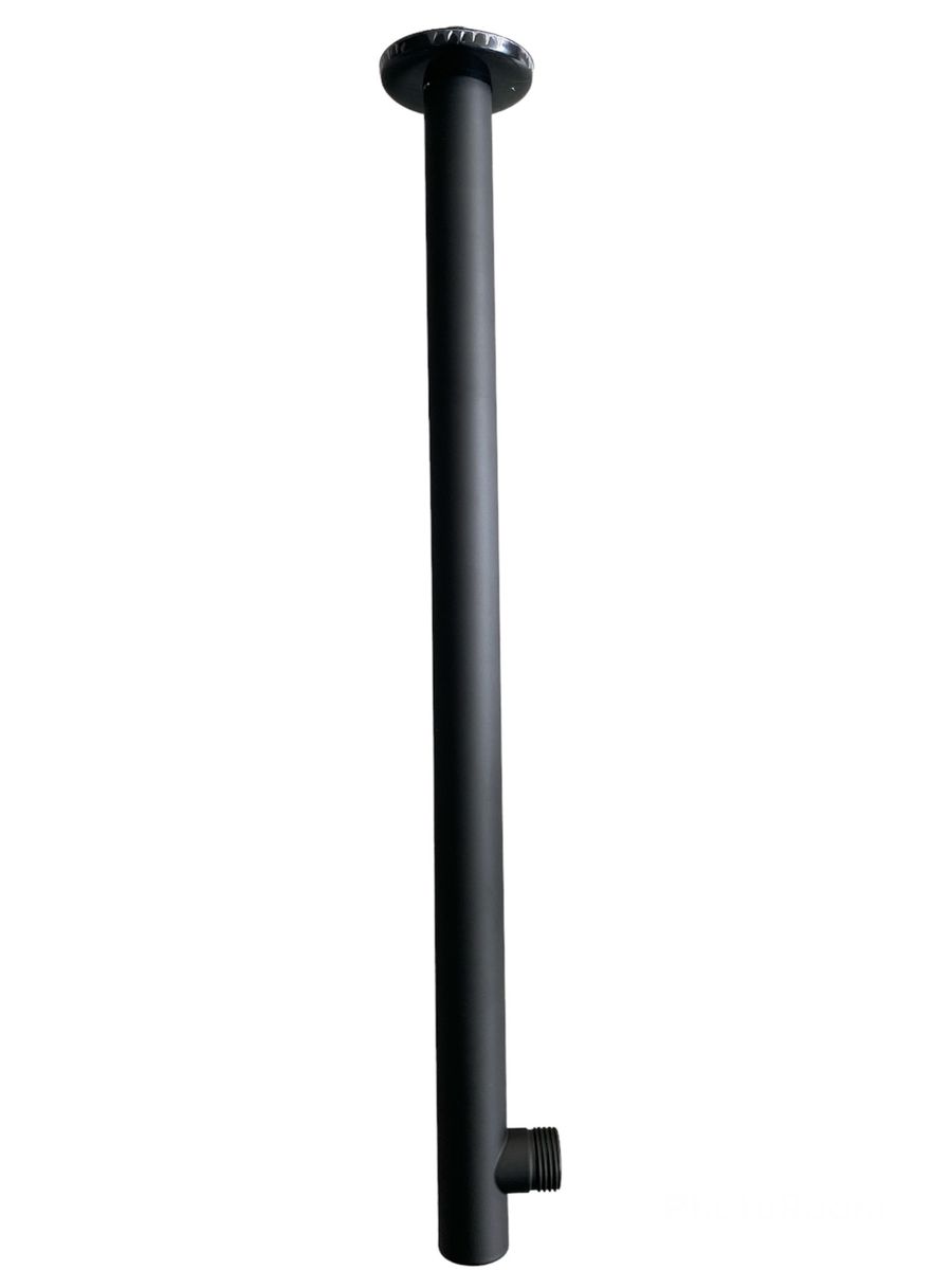 Verano Matt Black Shower Arm Round 40cm