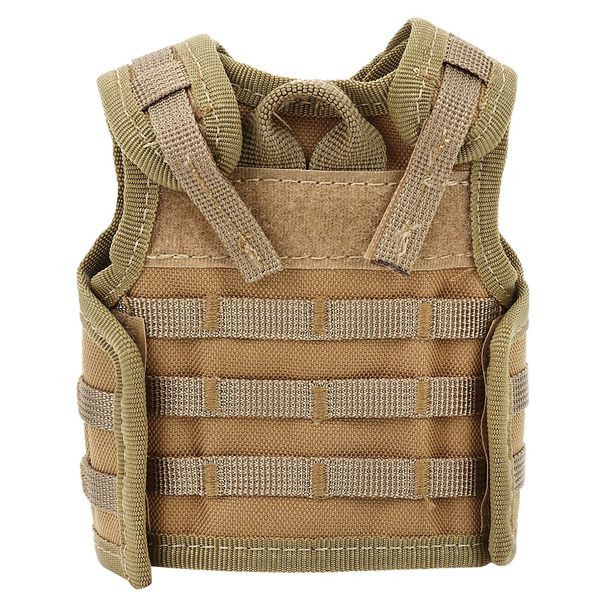 Nylon Outdoor Tactics Beer Bottle Cover Mini Vest Khaki