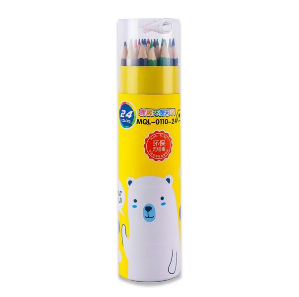 Colouring Pencils &amp; Sharpener - 24 Piece