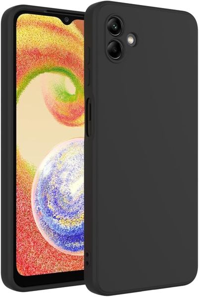 TPU Silicone Phone Case Cover Compatible with Samsung Galaxy A06 (Black)