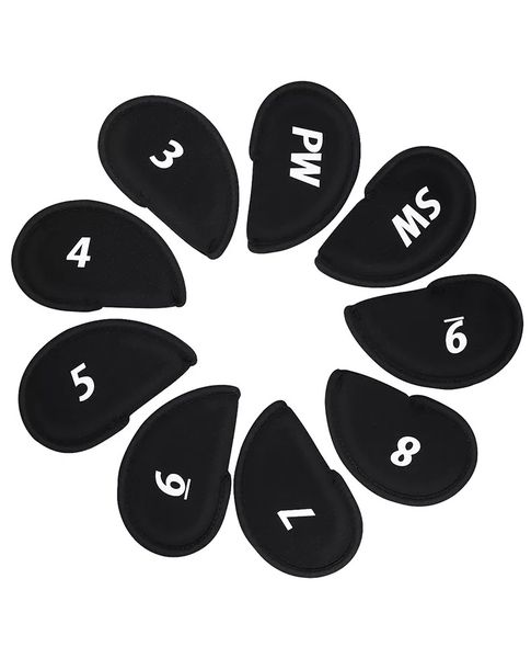 Athletikz Golf Club Iron Head Covers - Neoprene - 9 Pack - Universal Fit