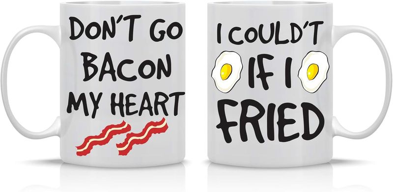 Don't go bacon my heart - Valentines - Matching mugs - Relationship mug