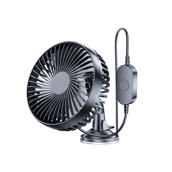 12V/24V Universal Car USB Fan with Strong Wind, Quiet and Rotatable