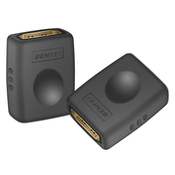 BENFEI HDMI Female-to-Female Extension 4K@60Hz 2-Pack Adapter - Black