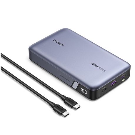 UGreen 20 000mAh 100W 3 Port Fast Charging Power Bank - Grey Image