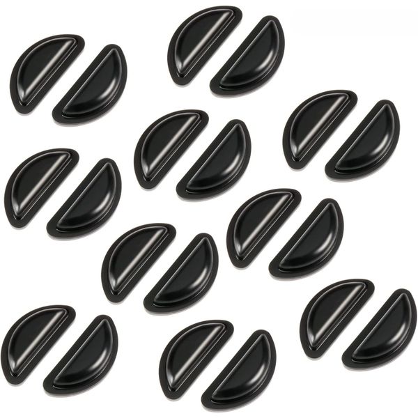 Eyeglass Nose Pads, Anti-Slip Air Chamber Glasses Grips(10 Pairs, Black)
