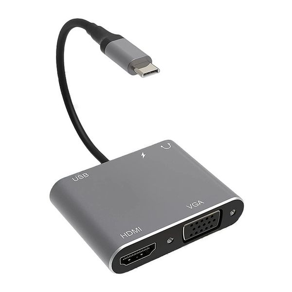 5-in-1 USB C Hub with 4K HDMI, VGA, USB 3.0 and PD Fast Charge