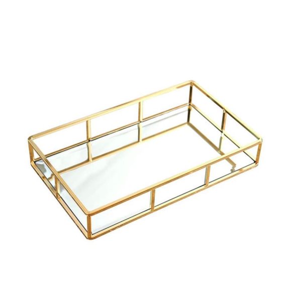 Metal Rectangle MirrorTray