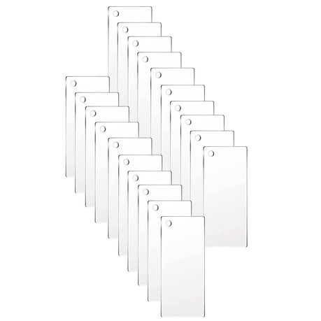 10 Acrylic Solid or Glitter Rectangle Blanks With Holes or Without. Ke – C  & A Engraving and Gifts