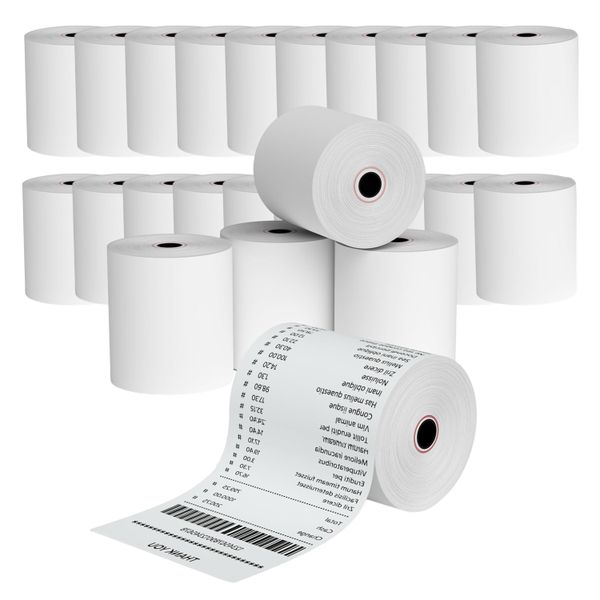 25 Rolls Thermal Paper POS Receipt Paper for Printer Cash Register 57x50mm