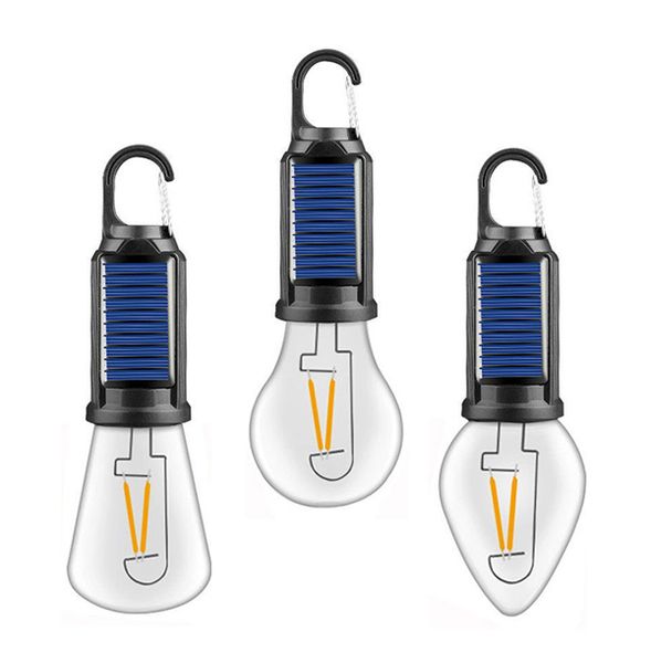 3 Pcs Solar Camping Lantern - Portable LED Rechargeable Lantern/Flashlight