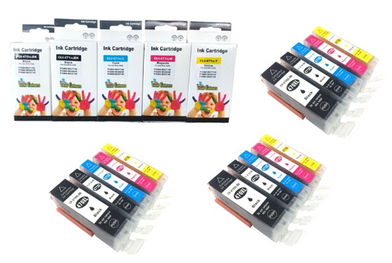 Vivid Colours Canon PGI-470XL / CLI-471XL Ink Multi - Compatible x3 Sets