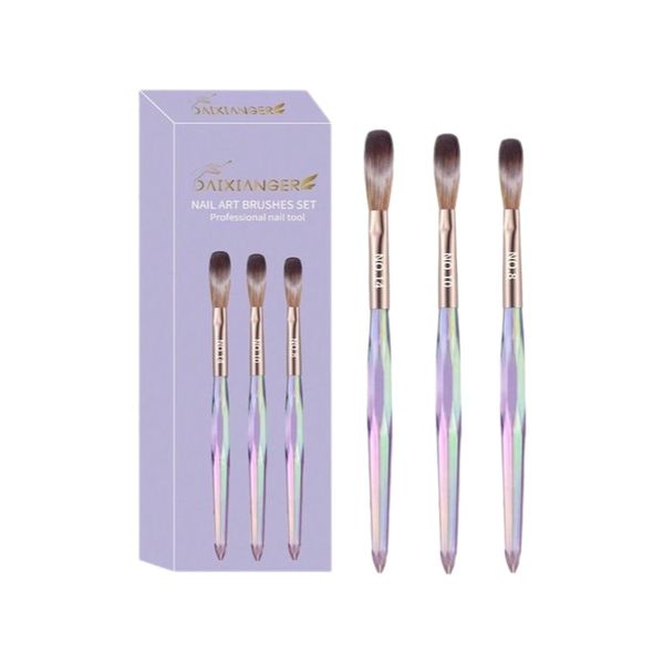 Brush Set - Brushes Powder, Acrylic Application, Extension 3D Nail Carving