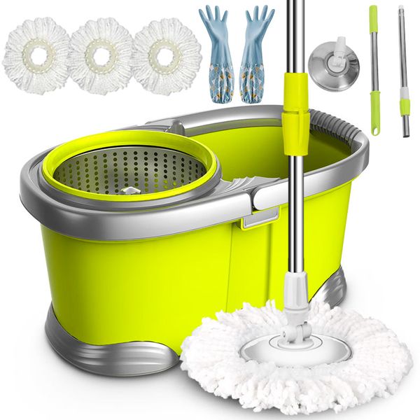 360 Rotating Magic Spin Mop and Bucket Set For Home Kitchen Floor Cleaning