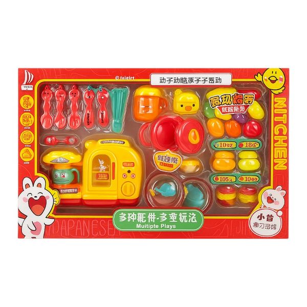 Large Pretend Cooking &amp; Food Set - Multicolor
