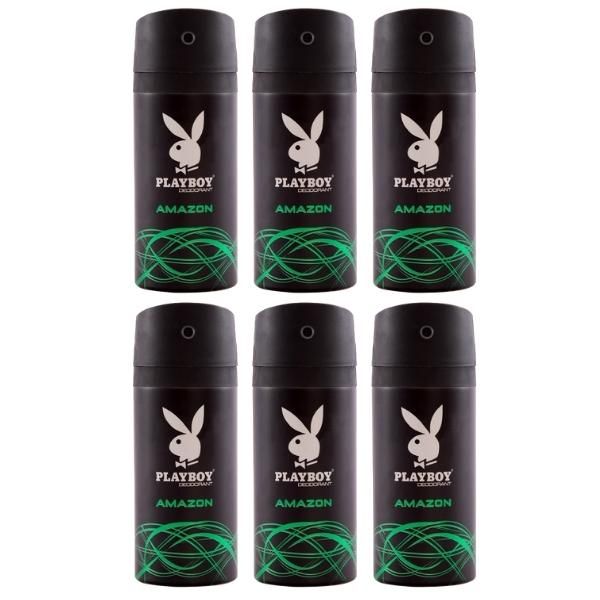 PlayBoy - Men Deodorant 150ml - Amazon - Pack of 6