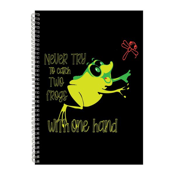 Catch two A4 Notebook Spiral and Lined Frog Lovers Graphic Notepad Gift 198
