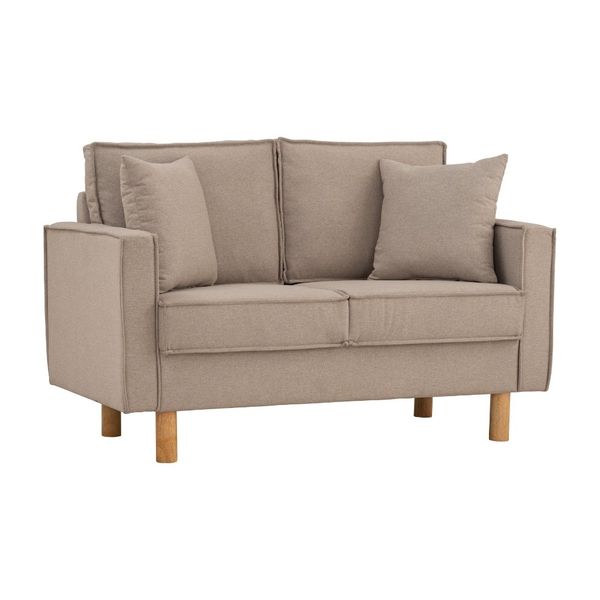 Bragg Nexon 2-Seater Sofa Couch with Scatter Cushions, Beige