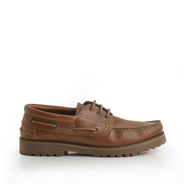 Green Cross 71972 Flat Casual Lace Up Boat Shoe Tan