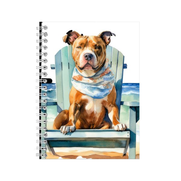 Lady A5 Notebook Spiral Lined Trendy Pitbull Lover Graphic Notepad Gift 180