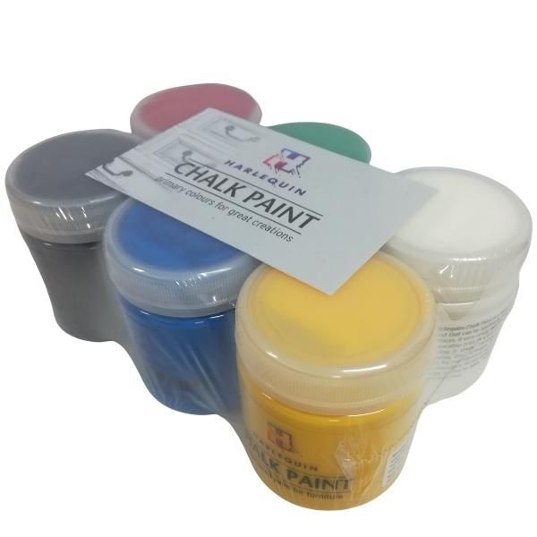 Harlequin - Chalk Paint Kit (Primary Colours) - Pack of 6 (100ml)