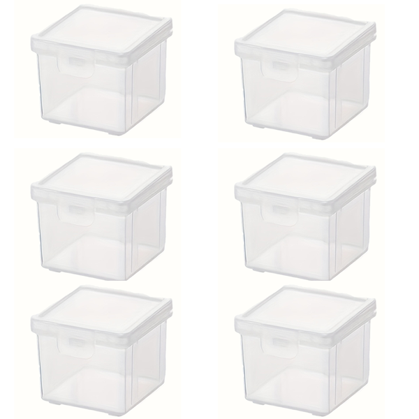 6 Pieces Transparent Storage Box Dustproof