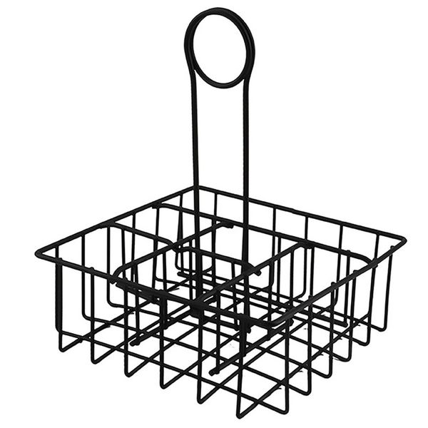 Regent Table Condiment Holder Powder Coated Black