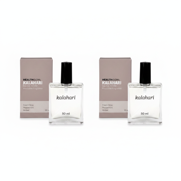 Healthglow Kalahari Eau De Toilette for Men 50ml - 2 Pack