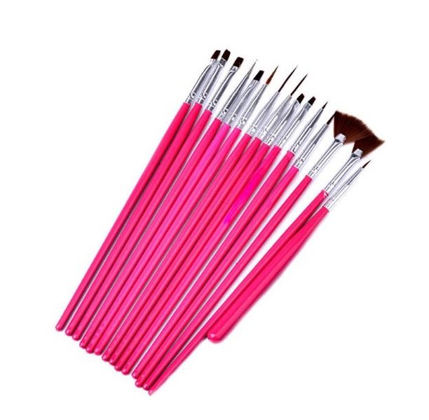 iMbali 15 Piece Nail Art Manicure Brush Set