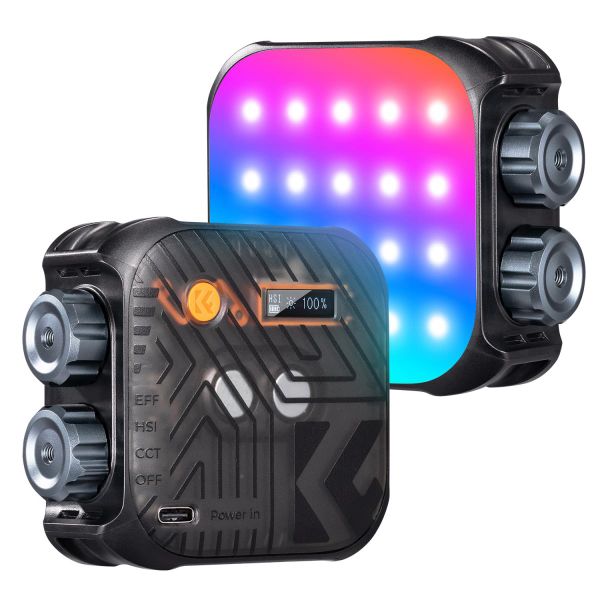 K&amp;F Mini RGB LED Video Light with a Built-in Battery (Black) | KF34.036