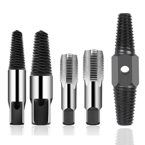 5 Piece Double Head Tap Valve Damaged Screw Extractor Set Pipe Remover Tools