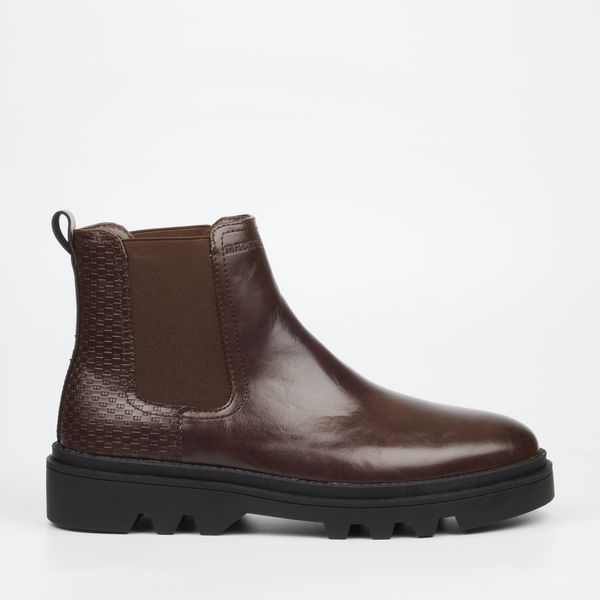 Mazerata Vinchey 76 Men Faux Wax Ankle Boots - Chocolate