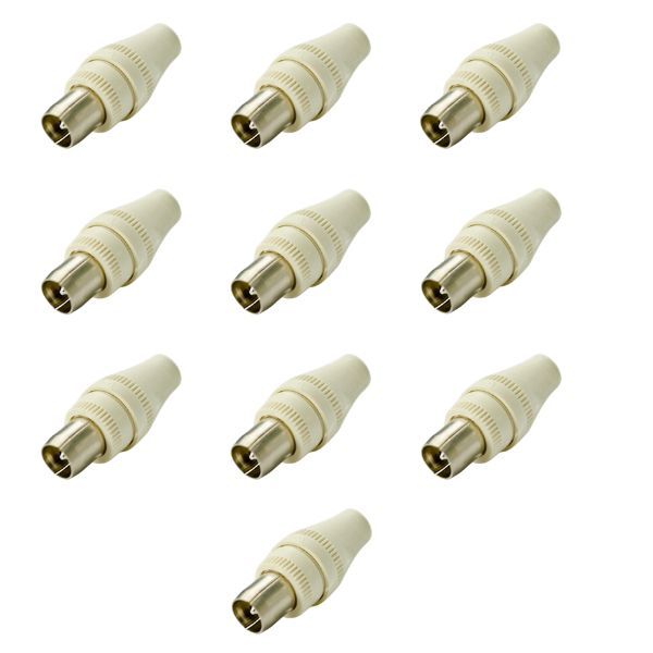 Space TV RF Male Co - Axial Plugs- Italian - 10 Pack
